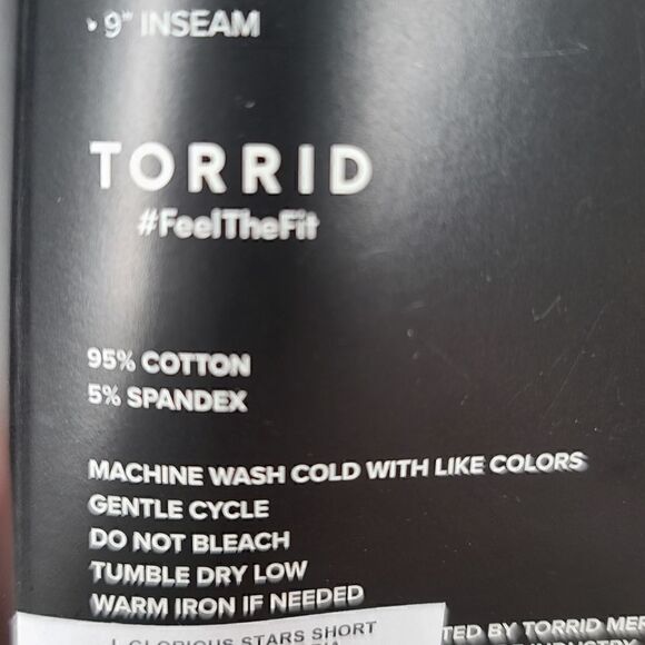 1X 14W 16W Torrid Blue & White Star Bike Shorts High Waist Stretch Loungewear - Picture 6 of 7